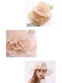 Ladies' Eye-catching Net Silk Flower Adjustable Kentucky Derby Hats/Tea Party Hats