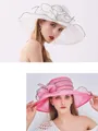 Ladies' Romantic Organza Silk Flower Adjustable Kentucky Derby Hats/Tea Party Hats