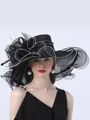 Ladies' Eye-catching Organza With Silk Flower Beach/Sun Hats/Kentucky Derby Hats/Tea Party Hats