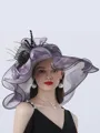 Ladies' Eye-catching Organza With Silk Flower Beach/Sun Hats/Kentucky Derby Hats/Tea Party Hats