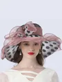 Ladies' Beautiful Organza With Silk Flower Beach/Sun Hats/Kentucky Derby Hats/Tea Party Hats