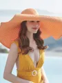 Ladies' Graceful Papyrus Beach/Sun Hats/Straw Hats