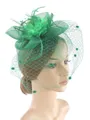 Ladies' Blooming Tulle With Silk Flower Tea Party Hats