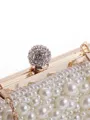 Pretty Polyester With Imitation Pearl Evening/Party Handbags