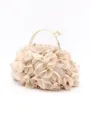 Pretty Satin With Ruffles Evening/Party Handbags