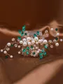 Simple Pearls With Rhinestone Headpieces