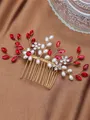Stunning Pearls With Rhinestone Headpieces