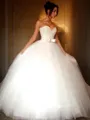 Graceful Ball-Gown Princess Sweetheart Sleeveless Floor-Length Tulle Wedding Dress With Bowknot