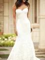 Trumpet/Mermaid Sweetheart Graceful Sleeveless Sweep Train Lace Wedding Dress With Slit