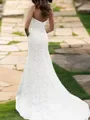 Trumpet/Mermaid Sweetheart Graceful Sleeveless Sweep Train Lace Wedding Dress With Slit