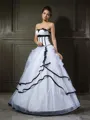 Ball-Gown Sweetheart Splendid Sleeveless Floor-Length Satin Wedding Dress With Applique