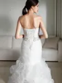 Trumpet/Mermaid Sweetheart Sleeveless Sweep Train Alluring Satin Wedding Dress