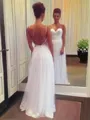 A-line Princess Sweetheart Sleeveless Floor-Length Open Back Graceful Tulle Wedding Dress With Ruffles