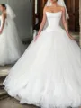 Ball-Gown Fashion Straight Tulle Floor-Length Wedding Dress