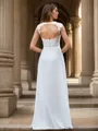 Fashion A-line Sweetheart Floor-Length Chiffon Wedding Dress With Appliques Lace