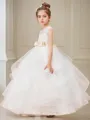 Ball-Gown Princess Scoop Sleeveless Charming Ankle-Length Tulle Flower Girl Dress