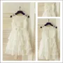 A-line Scoop Delightful Sleeveless Tea-Length Chiffon Flower Girl Dress With Layers