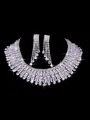 Very Elegant Czech Rhinestones Wedding Necklaces Earrings Set