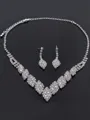Unique Rhinestone Wedding Bridal Jewelry Set