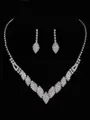 Unique Rhinestone Wedding Bridal Jewelry Set