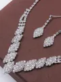 Unique Rhinestone Wedding Bridal Jewelry Set