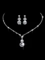 Ladies' Classic Copper With Rhinestone Jewelry Sets