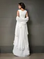 A-line Scoop Sleeveless Regal Ankle-Length Chiffon Mother of the Bride Dress With Lace