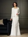 Sheath/Column Chic Scoop Sleeveless Floor-Length Chiffon Mother of the Bride Dress With Beading