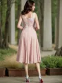A-line Scoop Sleeveless Tea-Length Timeless Chiffon Mother of the Bride Dress