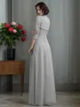 A-line One-Shoulder Sleeveless Floor-Length Impeccable Chiffon Mother of the Bride Dress With Beading