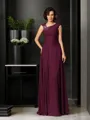 A-line Sleeveless Refined Floor-Length Chiffon Mother of the Bride Dress With Beading