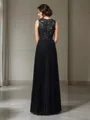 A-line Endearing V-Neck Sleeveless Floor-Length Chiffon Mother of the Bride Dress With Lace