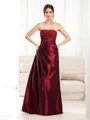 A-line Strapless 1/2 Sleeves Floor-Length Charming Taffeta Mother of the Bride Dress With Applique