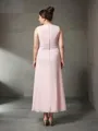 Impeccable A-line Jewel Sleeveless Ankle-Length Chiffon Mother of the Bride Dress With Lace