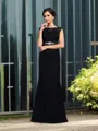 Sheath/Column Bateau Graceful Sleeveless Floor-Length Lace Mother of the Bride Dress With Beading