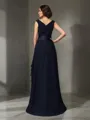 A-line V-Neck Sleeveless Stunning Ankle-Length Chiffon Mother of the Bride Dress With Applique