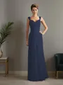 Sheath/Column Straps Statuesque Sleeveless Floor-Length Chiffon Mother of the Bride Dress With Beading