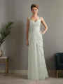 Sheath/Column Straps Statuesque Sleeveless Floor-Length Chiffon Mother of the Bride Dress With Beading