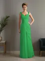 Sheath/Column Straps Statuesque Sleeveless Floor-Length Chiffon Mother of the Bride Dress With Beading