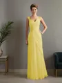Sheath/Column Straps Statuesque Sleeveless Floor-Length Chiffon Mother of the Bride Dress With Beading