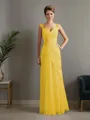 Sheath/Column Straps Statuesque Sleeveless Floor-Length Chiffon Mother of the Bride Dress With Beading