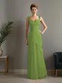 Sheath/Column Straps Statuesque Sleeveless Floor-Length Chiffon Mother of the Bride Dress With Beading