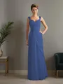 Sheath/Column Straps Statuesque Sleeveless Floor-Length Chiffon Mother of the Bride Dress With Beading