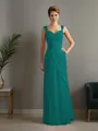 Sheath/Column Straps Statuesque Sleeveless Floor-Length Chiffon Mother of the Bride Dress With Beading