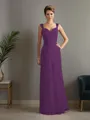 Sheath/Column Straps Statuesque Sleeveless Floor-Length Chiffon Mother of the Bride Dress With Beading