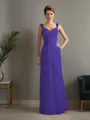 Sheath/Column Straps Statuesque Sleeveless Floor-Length Chiffon Mother of the Bride Dress With Beading