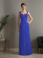 Sheath/Column Straps Statuesque Sleeveless Floor-Length Chiffon Mother of the Bride Dress With Beading