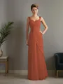 Sheath/Column Straps Statuesque Sleeveless Floor-Length Chiffon Mother of the Bride Dress With Beading