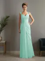 Sheath/Column Straps Statuesque Sleeveless Floor-Length Chiffon Mother of the Bride Dress With Beading