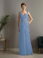 Sheath/Column Straps Statuesque Sleeveless Floor-Length Chiffon Mother of the Bride Dress With Beading